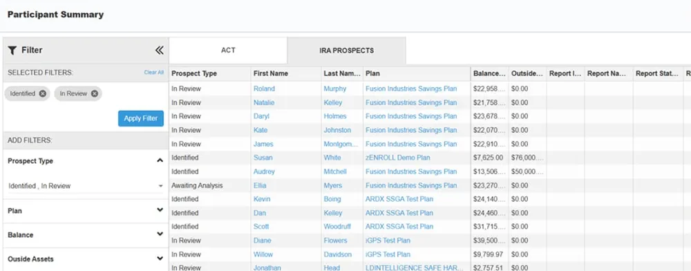 Screenshot of iJoin Participant Summary panel